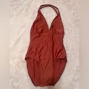 Custom Designed Small Adult Copper Halter Dance Leotard